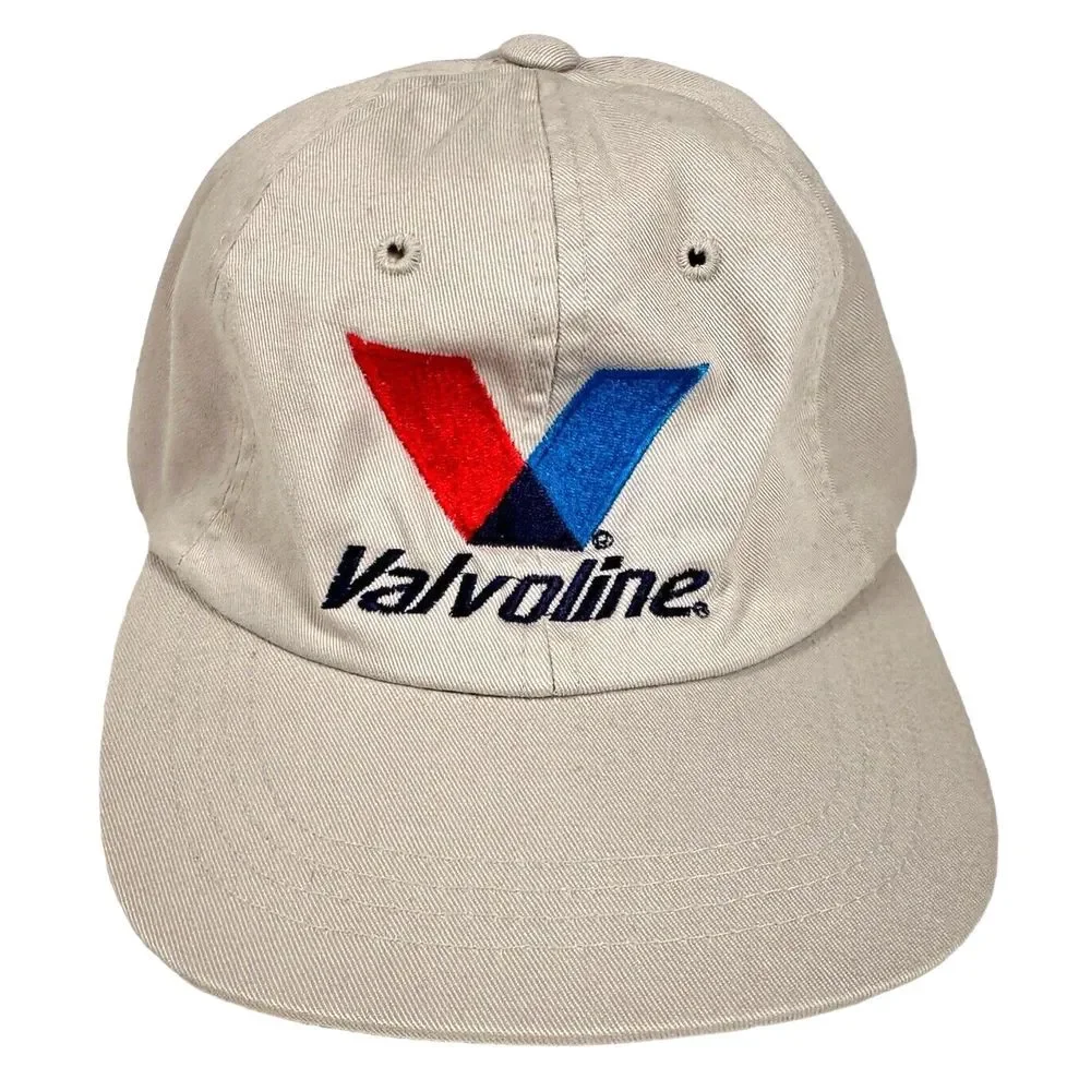 Valvoline Celebrating Our Success Embroidered Hat Cap Stretch Fit L Beige Cotton